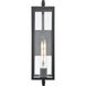 Messi 1 Light 18 inch Textured Black Outdoor Wall Sconce